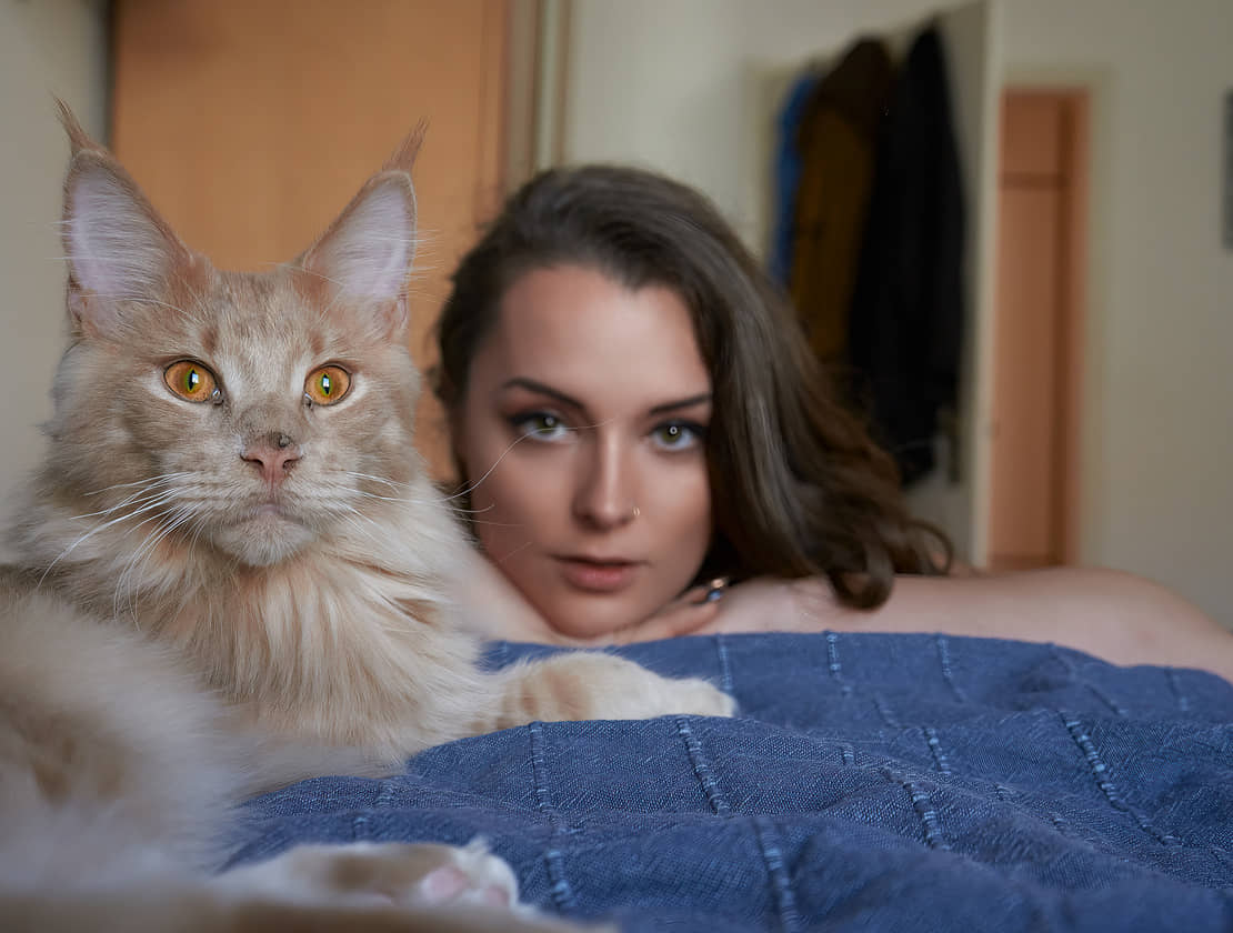 She and the cat